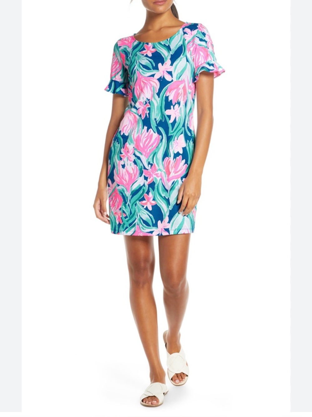 Lilly Pulitzer Mellorie Dress in Mr. Peacock Blue Dream A Little Dream